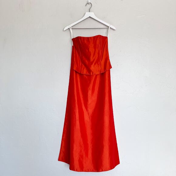 Jessica McClintock x Gunne Sax Millennium 2000 y2k Orange Two Piece Gown - Picture 1 of 12